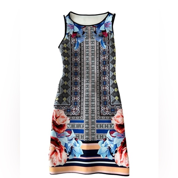 Clover Canyon Dresses & Skirts - Clover Canyon Floral Garden Scarf Neoprene Sleeveless Bodycon Dress (S)
